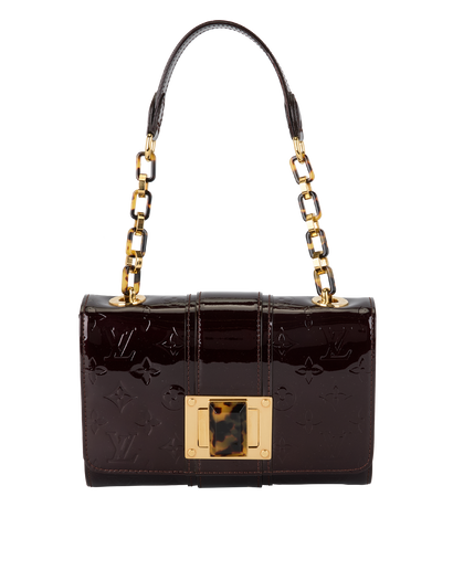 Vermont Avenue, £720, Handbags, Burgundy, Patent Leather, Front view